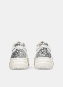 Liu Jo Sneakers à semelle épaisse en cuir avec glitter|Femme Sneakers