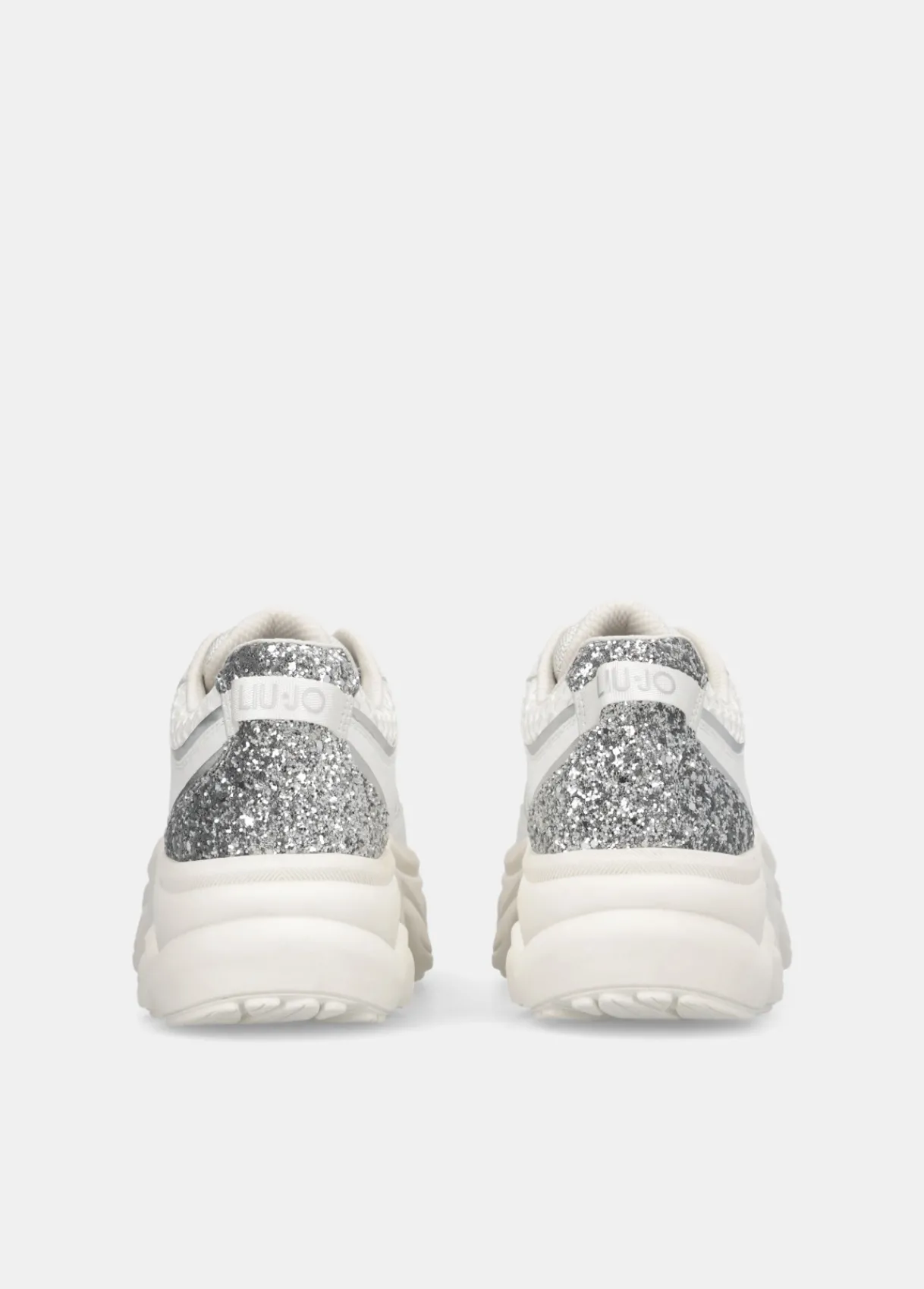 Liu Jo Sneakers à semelle épaisse en cuir avec glitter|Femme Sneakers