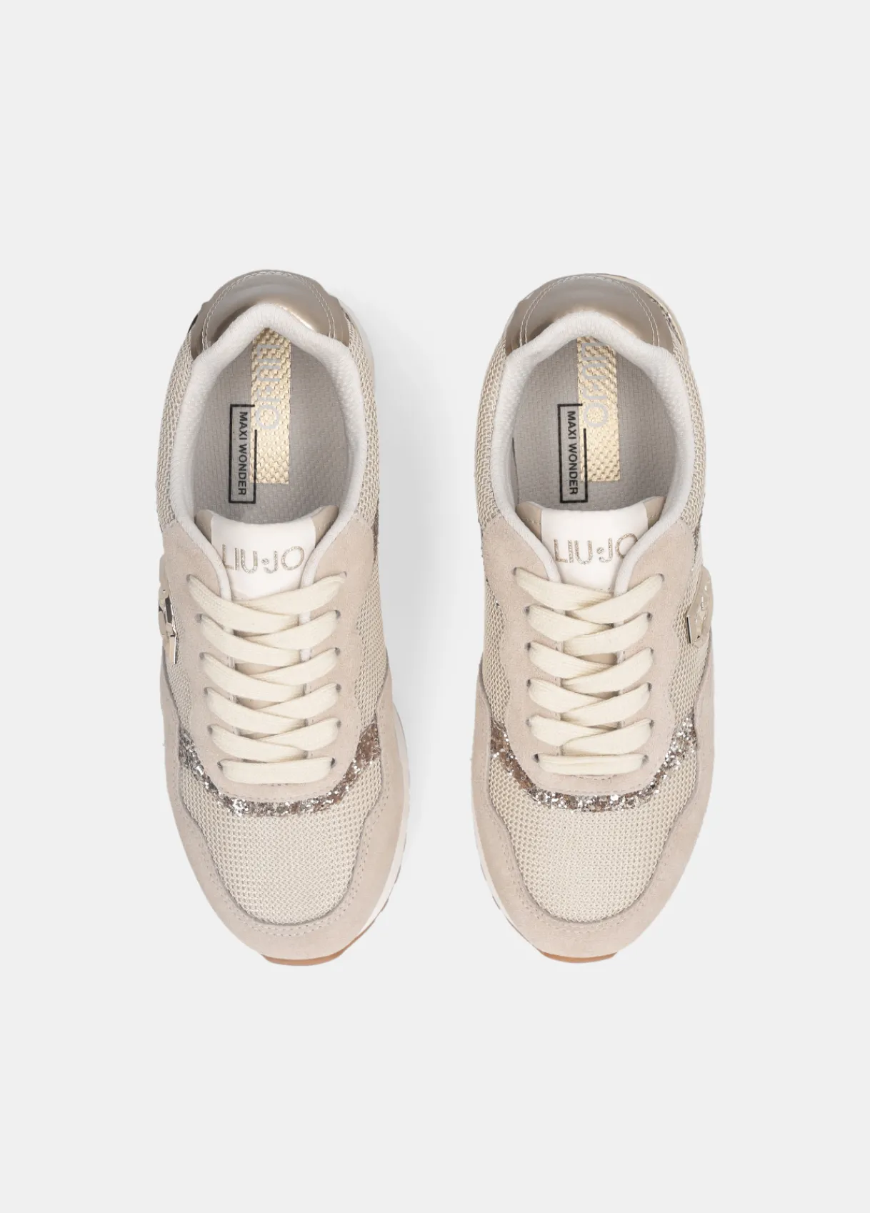 Liu Jo Sneakers avec glitters et mesh|Femme Sneakers