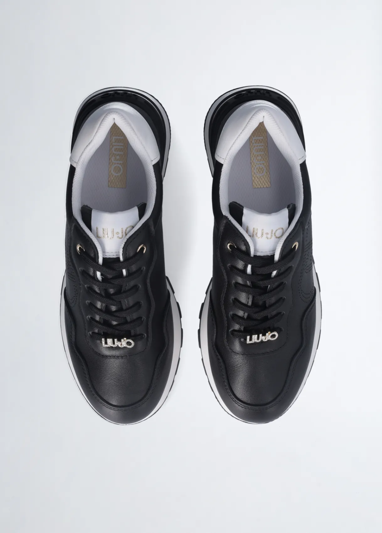 Liu Jo Sneakers en cuir avec logo ajouré|Femme Sneakers