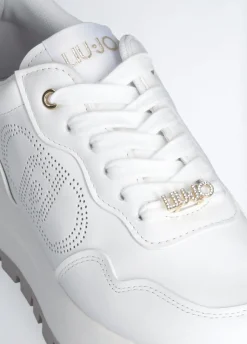 Liu Jo Sneakers en cuir avec logo ajouré|Femme Sneakers