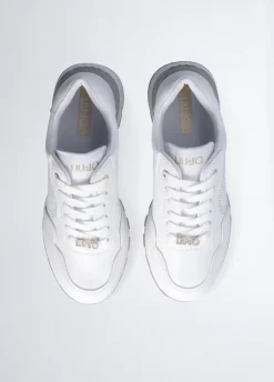 Liu Jo Sneakers en cuir avec logo ajouré|Femme Sneakers