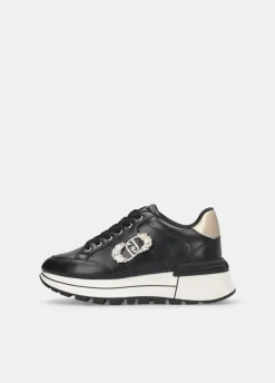 Liu Jo Sneakers en cuir avec logo décoratif|Femme Sneakers