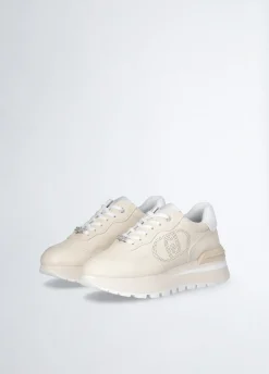 Liu Jo Sneakers en cuir avec logo ajouré|Femme Sneakers