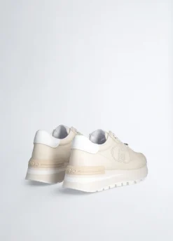 Liu Jo Sneakers en cuir avec logo ajouré|Femme Sneakers
