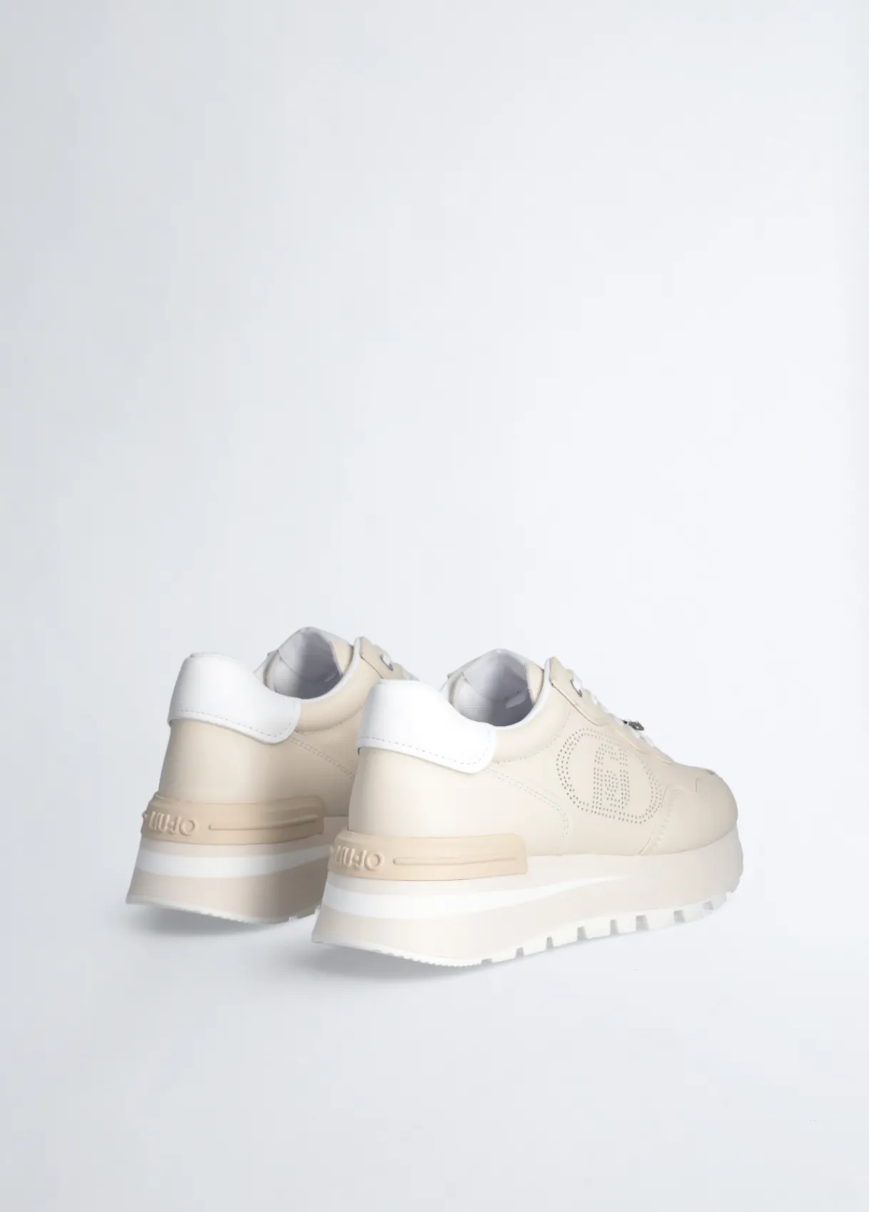 Liu Jo Sneakers en cuir avec logo ajouré|Femme Sneakers