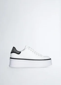 Liu Jo Sneakers en cuir avec strass|Femme Sneakers