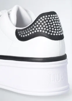 Liu Jo Sneakers en cuir avec strass|Femme Sneakers