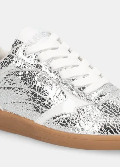 Liu Jo Sneakers en cuir craquelé lamé|Femme Sneakers