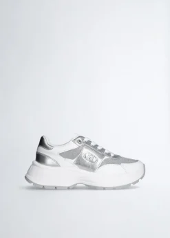 Liu Jo Sneakers en cuir et lurex|Femme Sneakers
