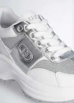 Liu Jo Sneakers en cuir et lurex|Femme Sneakers
