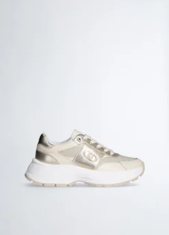 Liu Jo Sneakers en cuir et lurex|Femme Sneakers
