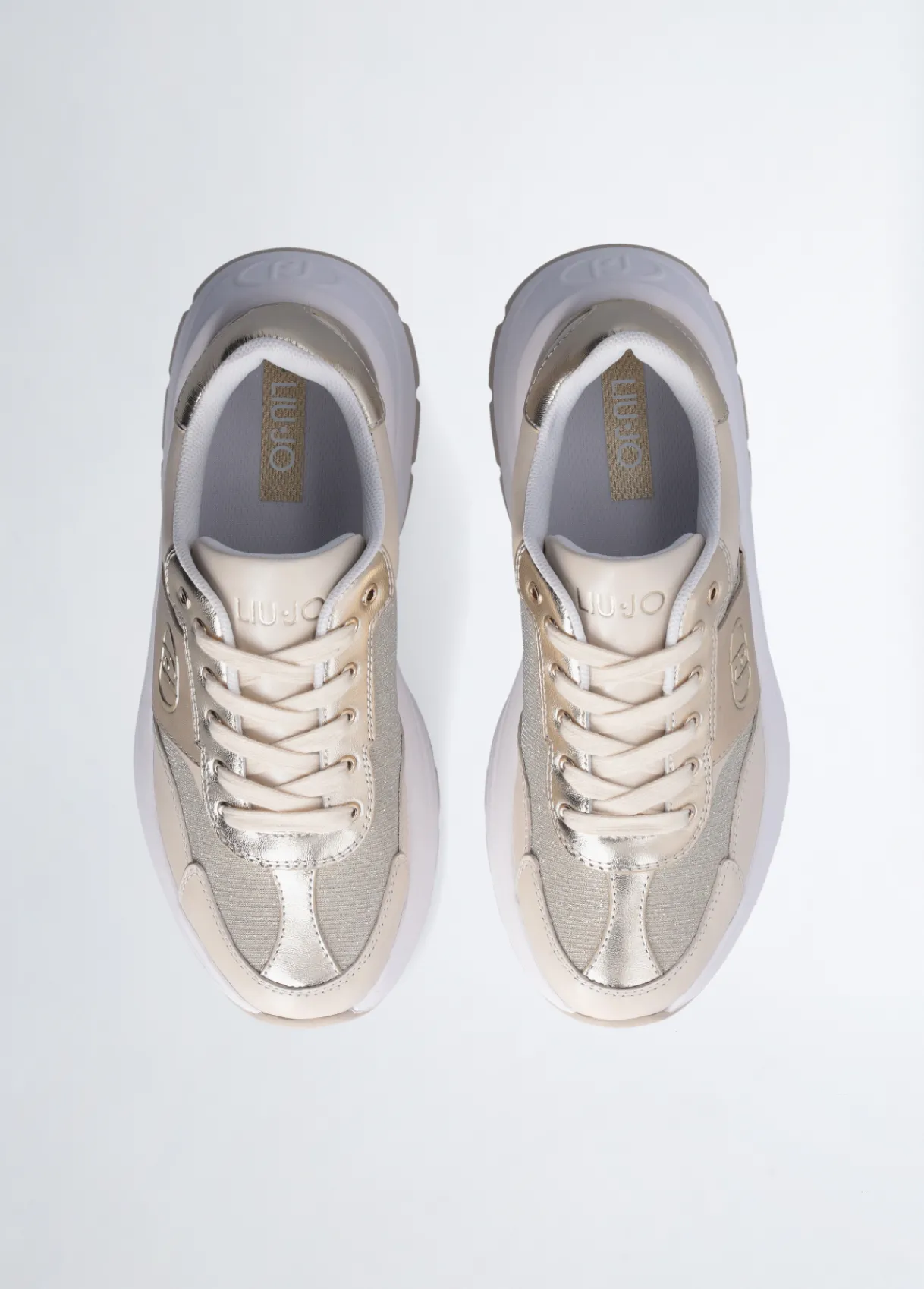 Liu Jo Sneakers en cuir et lurex|Femme Sneakers