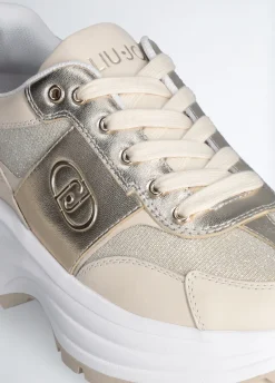 Liu Jo Sneakers en cuir et lurex|Femme Sneakers