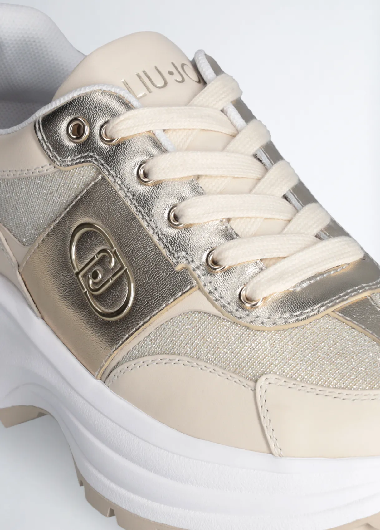 Liu Jo Sneakers en cuir et lurex|Femme Sneakers