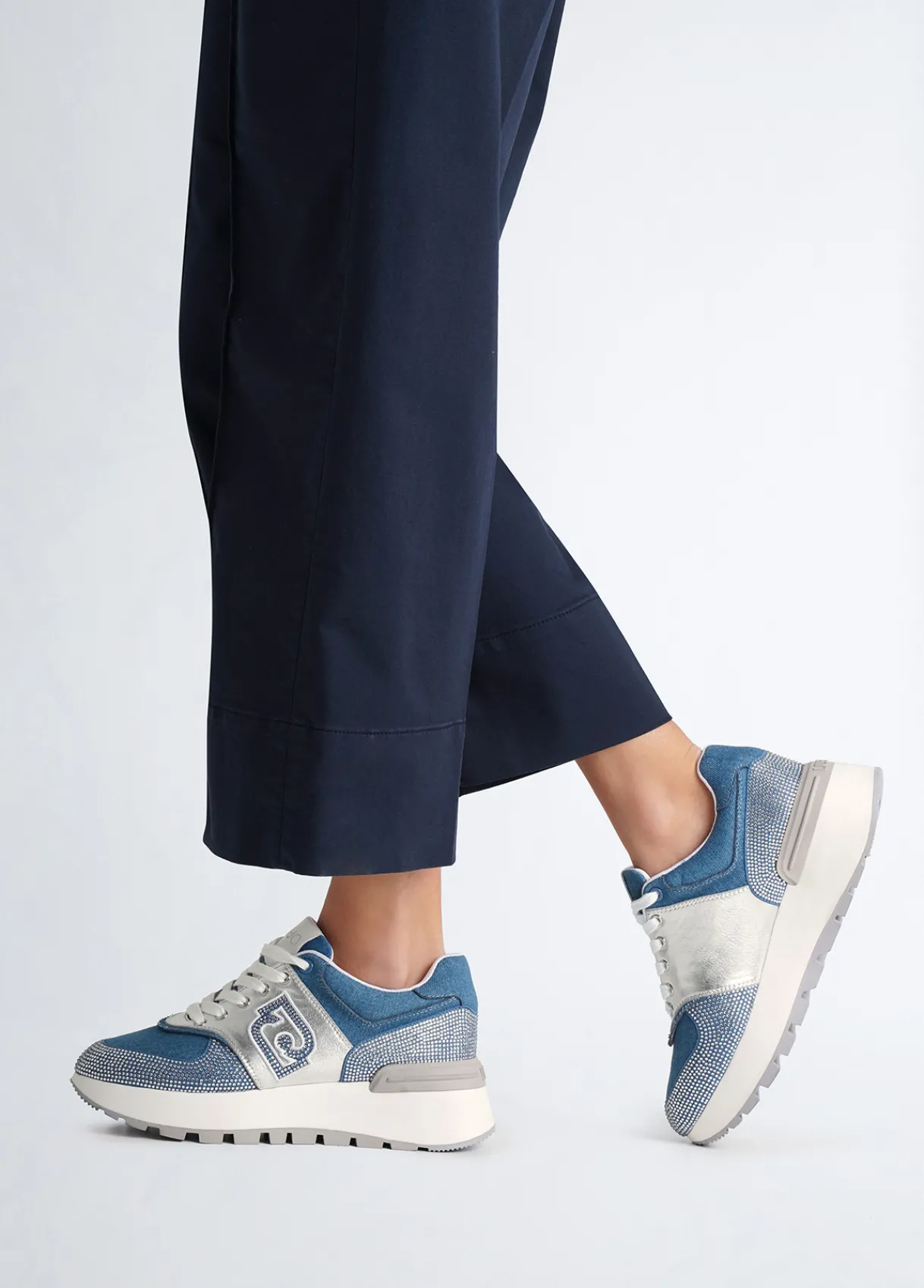 Liu Jo Sneakers en denim à strass|Femme Sneakers