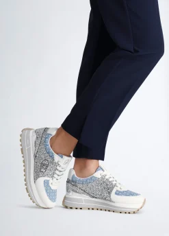 Liu Jo Sneakers en glitter et monogramme|Femme Sneakers
