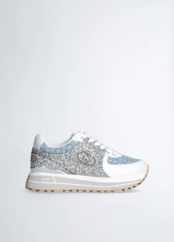 Liu Jo Sneakers en glitter et monogramme|Femme Sneakers