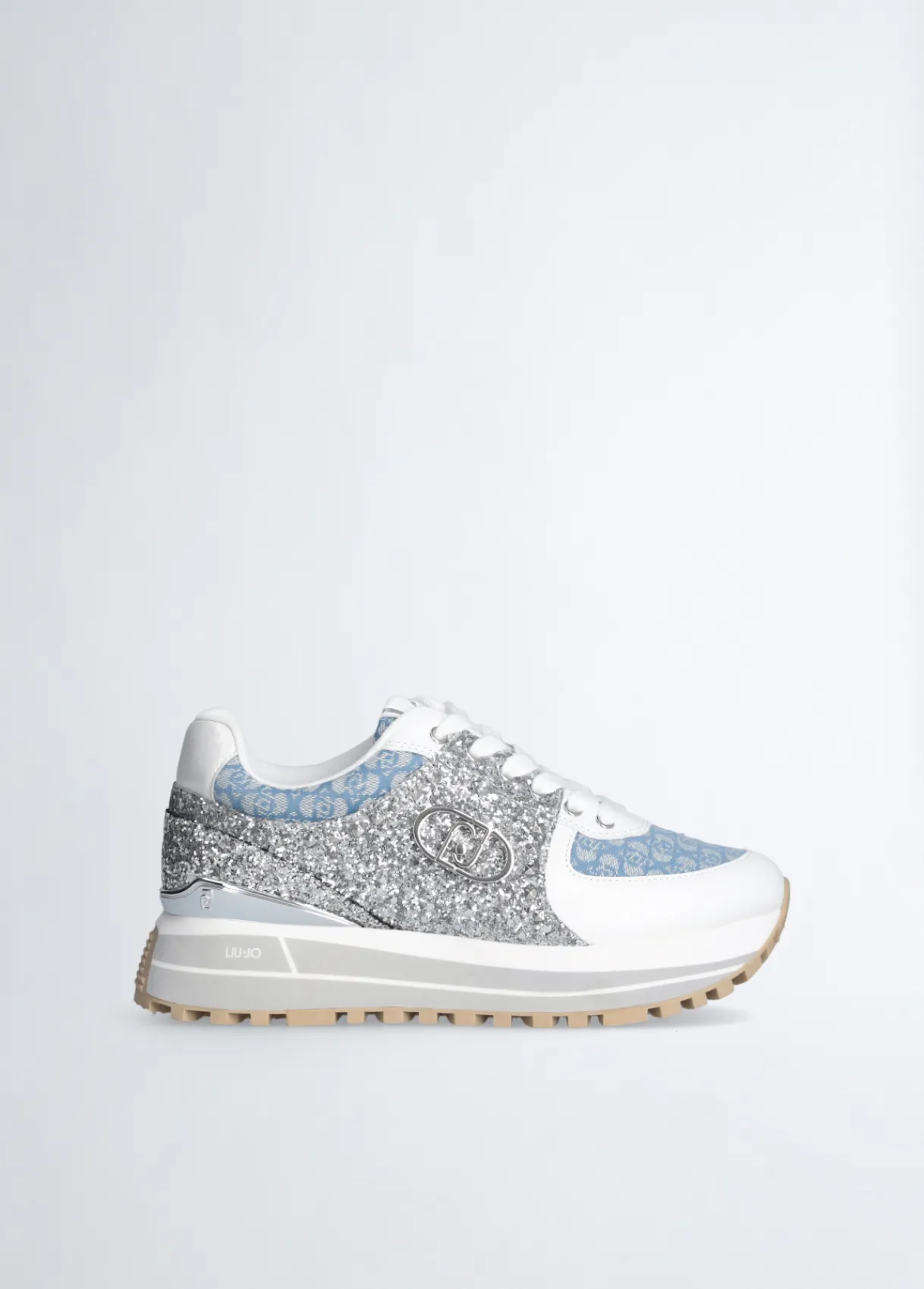 Liu Jo Sneakers en glitter et monogramme|Femme Sneakers