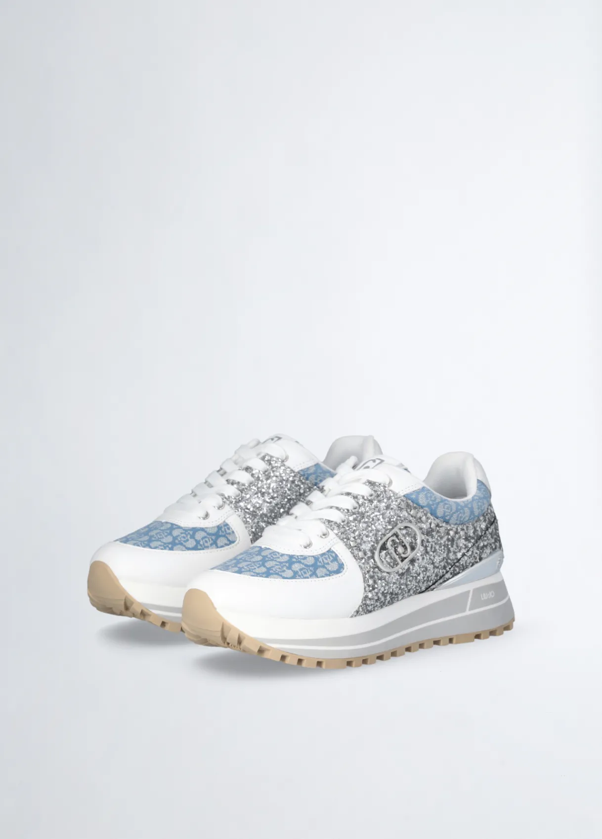 Liu Jo Sneakers en glitter et monogramme|Femme Sneakers