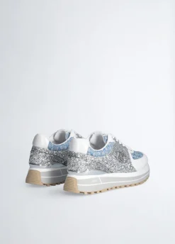 Liu Jo Sneakers en glitter et monogramme|Femme Sneakers