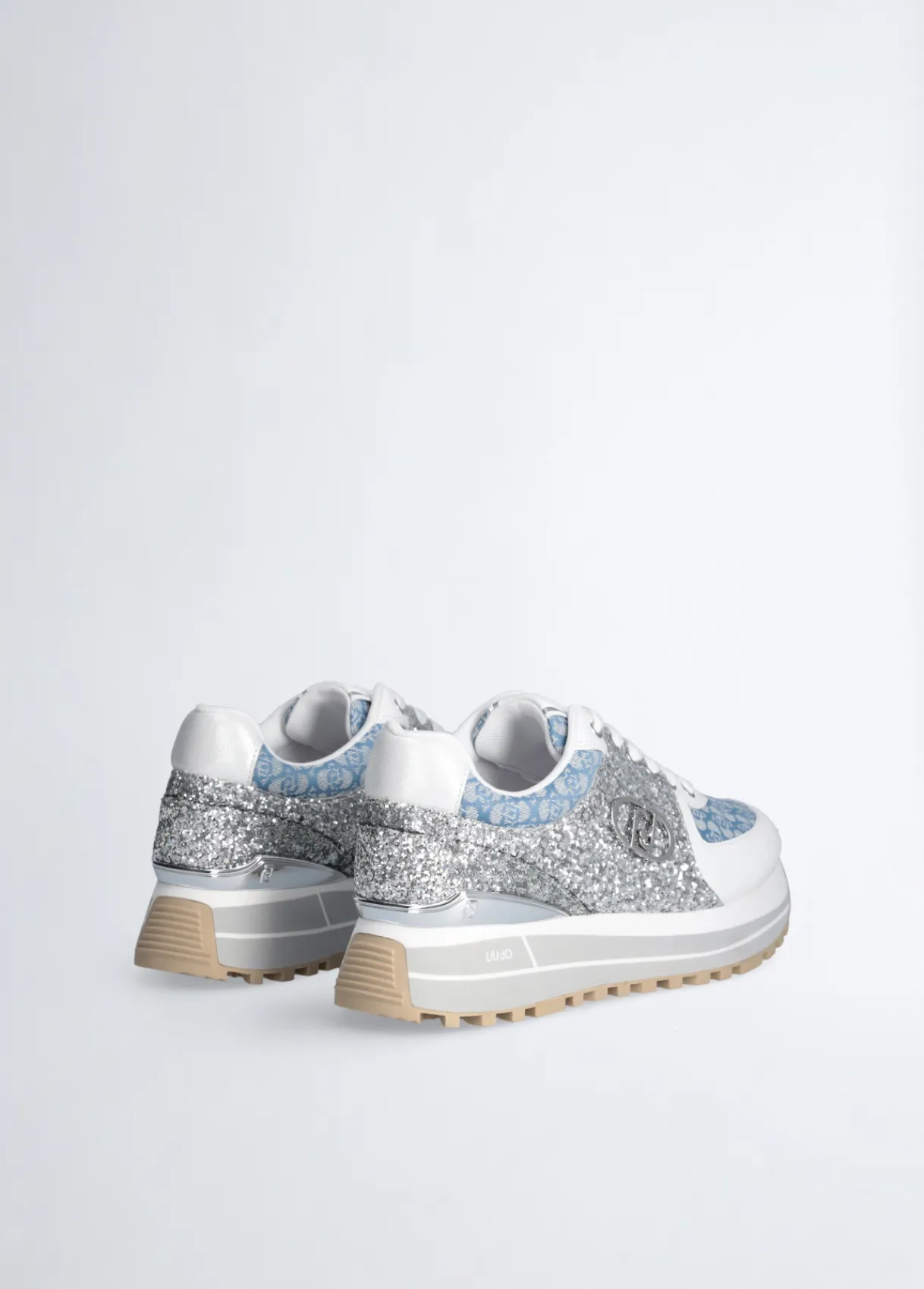 Liu Jo Sneakers en glitter et monogramme|Femme Sneakers