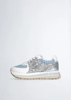 Liu Jo Sneakers en glitter et monogramme|Femme Sneakers