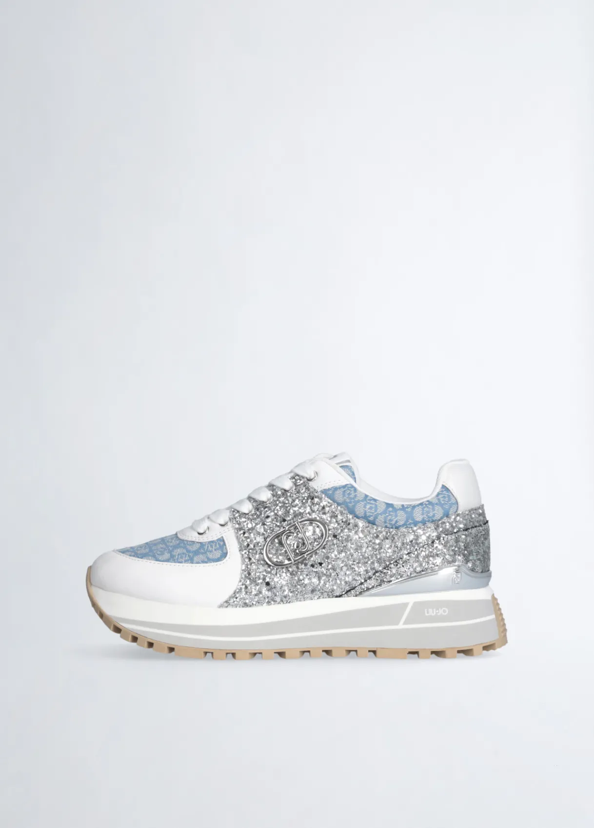 Liu Jo Sneakers en glitter et monogramme|Femme Sneakers