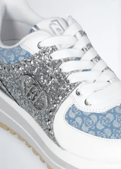 Liu Jo Sneakers en glitter et monogramme|Femme Sneakers
