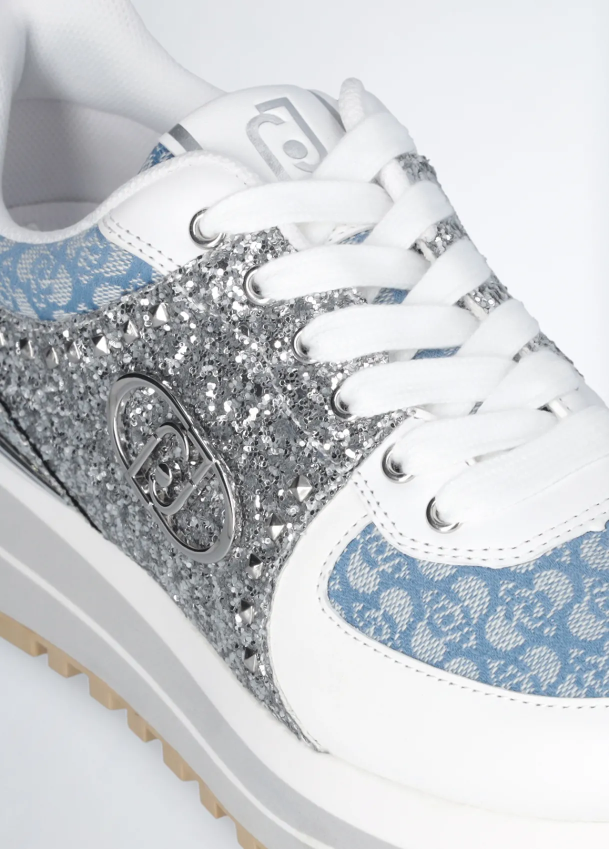 Liu Jo Sneakers en glitter et monogramme|Femme Sneakers