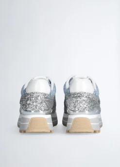 Liu Jo Sneakers en glitter et monogramme|Femme Sneakers