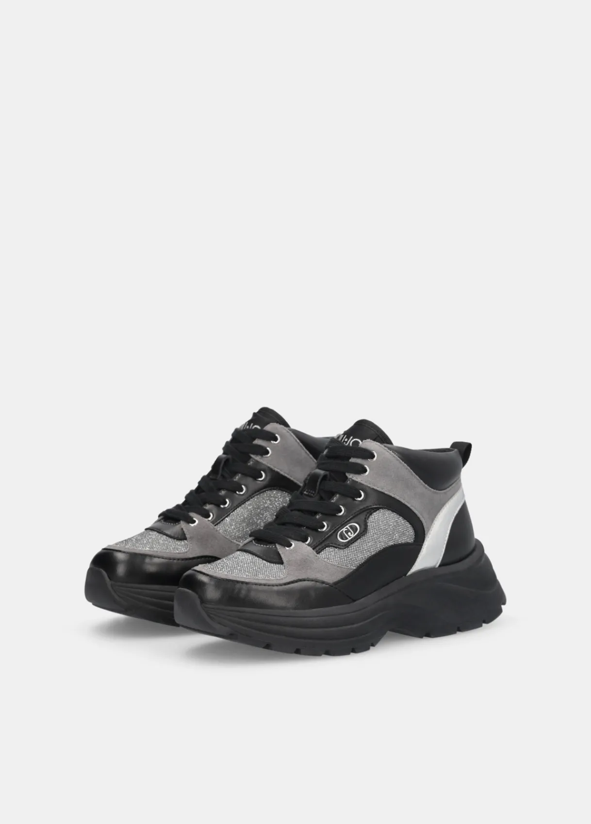 Liu Jo Sneakers mi-hautes en mesh glittéré|Femme Sneakers