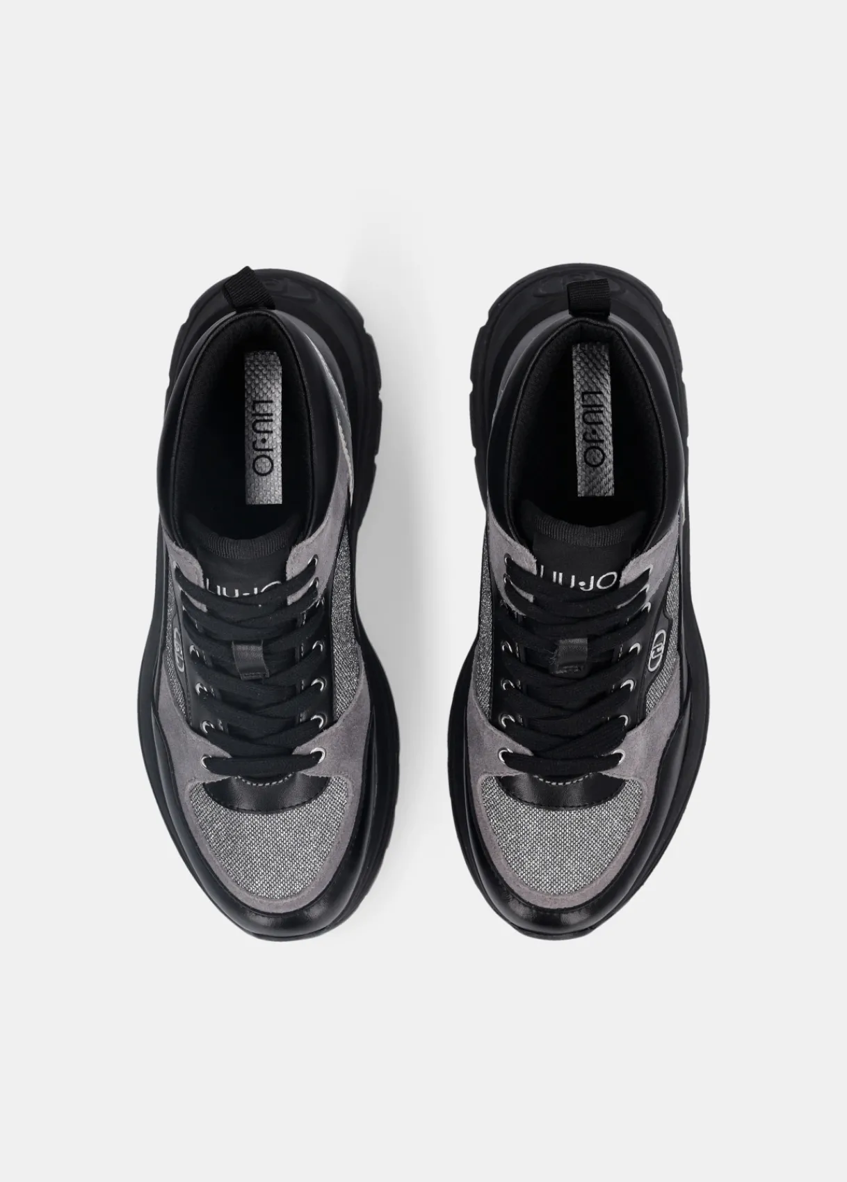 Liu Jo Sneakers mi-hautes en mesh glittéré|Femme Sneakers