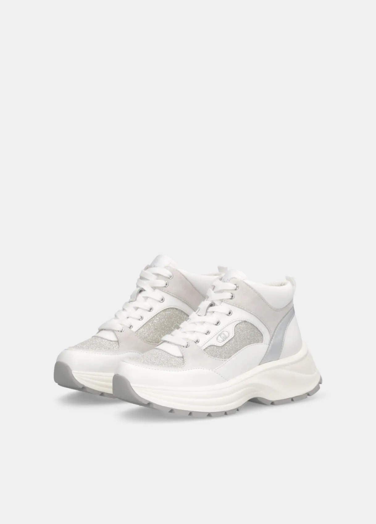 Liu Jo Sneakers mi-hautes en mesh glittéré|Femme Sneakers