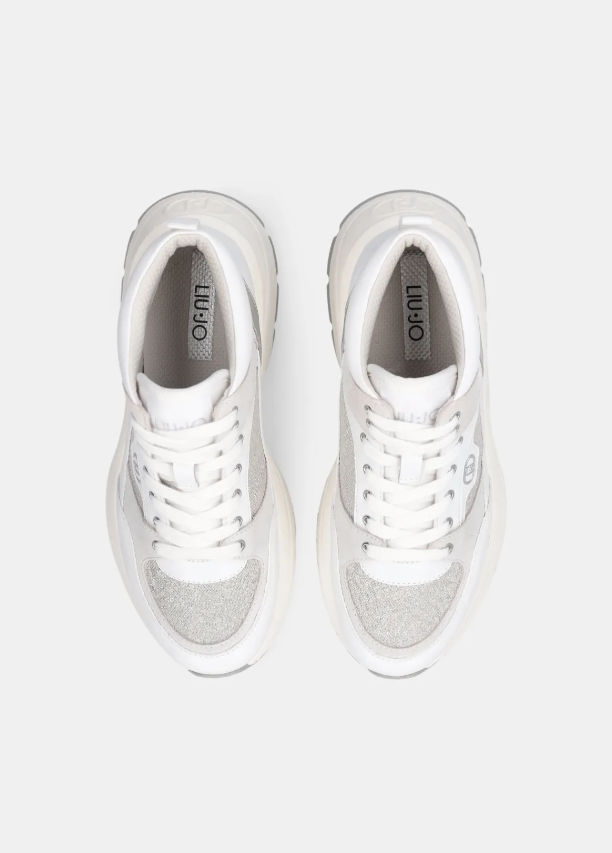 Liu Jo Sneakers mi-hautes en mesh glittéré|Femme Sneakers