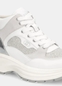 Liu Jo Sneakers mi-hautes en mesh glittéré|Femme Sneakers