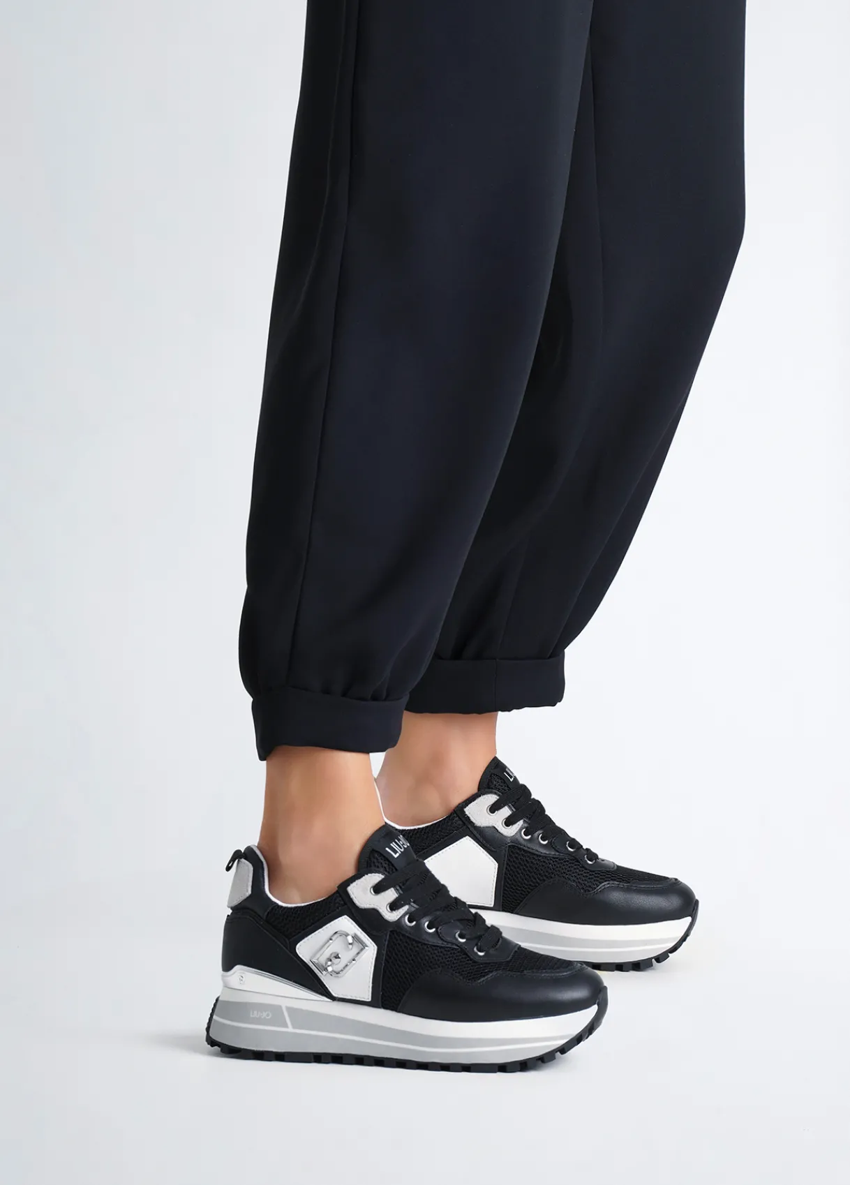 Liu Jo Sneakers plateforme en cuir et mesh|Femme Sneakers