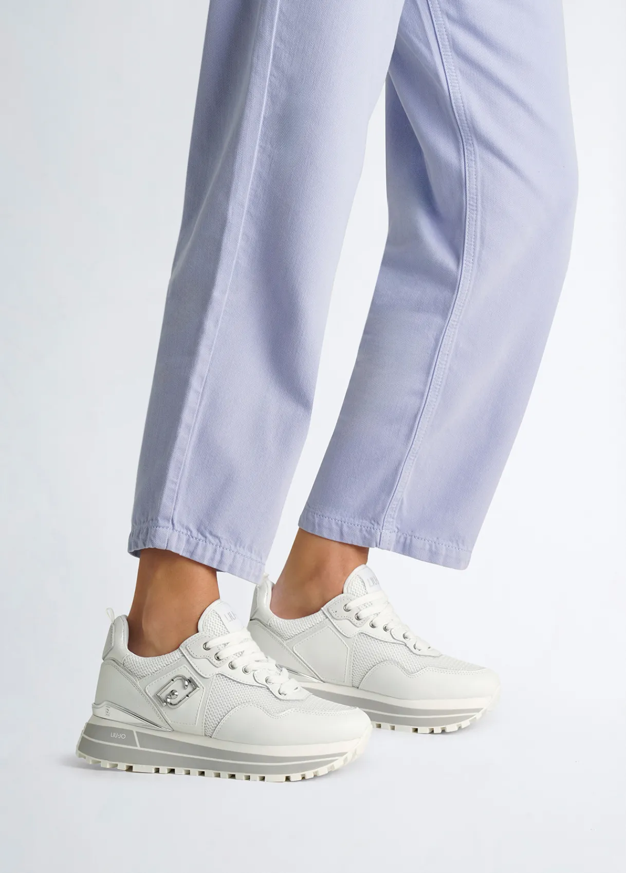 Liu Jo Sneakers plateforme en cuir et mesh|Femme Sneakers