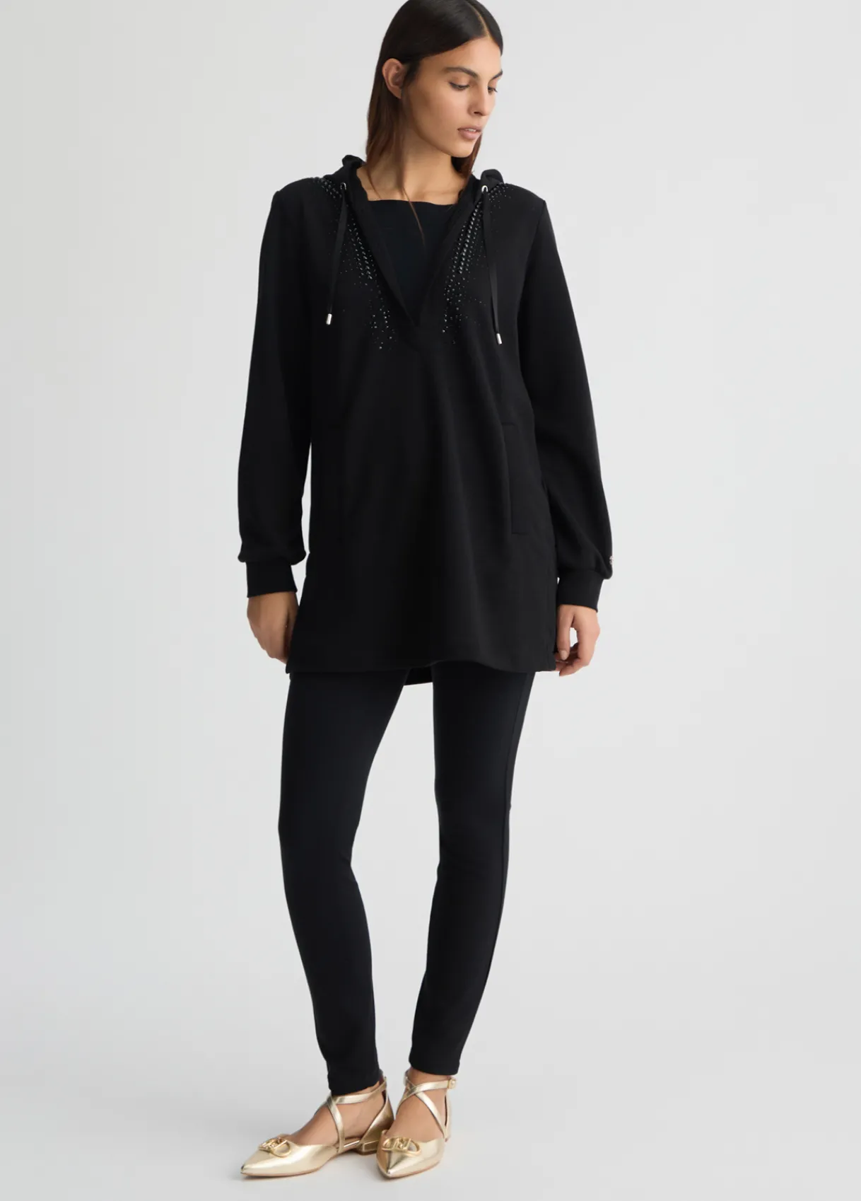Liu Jo Sweat à capuche avec strass|Femme Sweat-Shirts