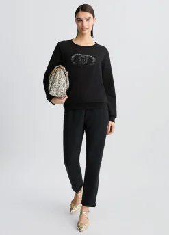 Liu Jo Sweat avec logo et strass|Femme Sweat-Shirts|Vêtements De Sport