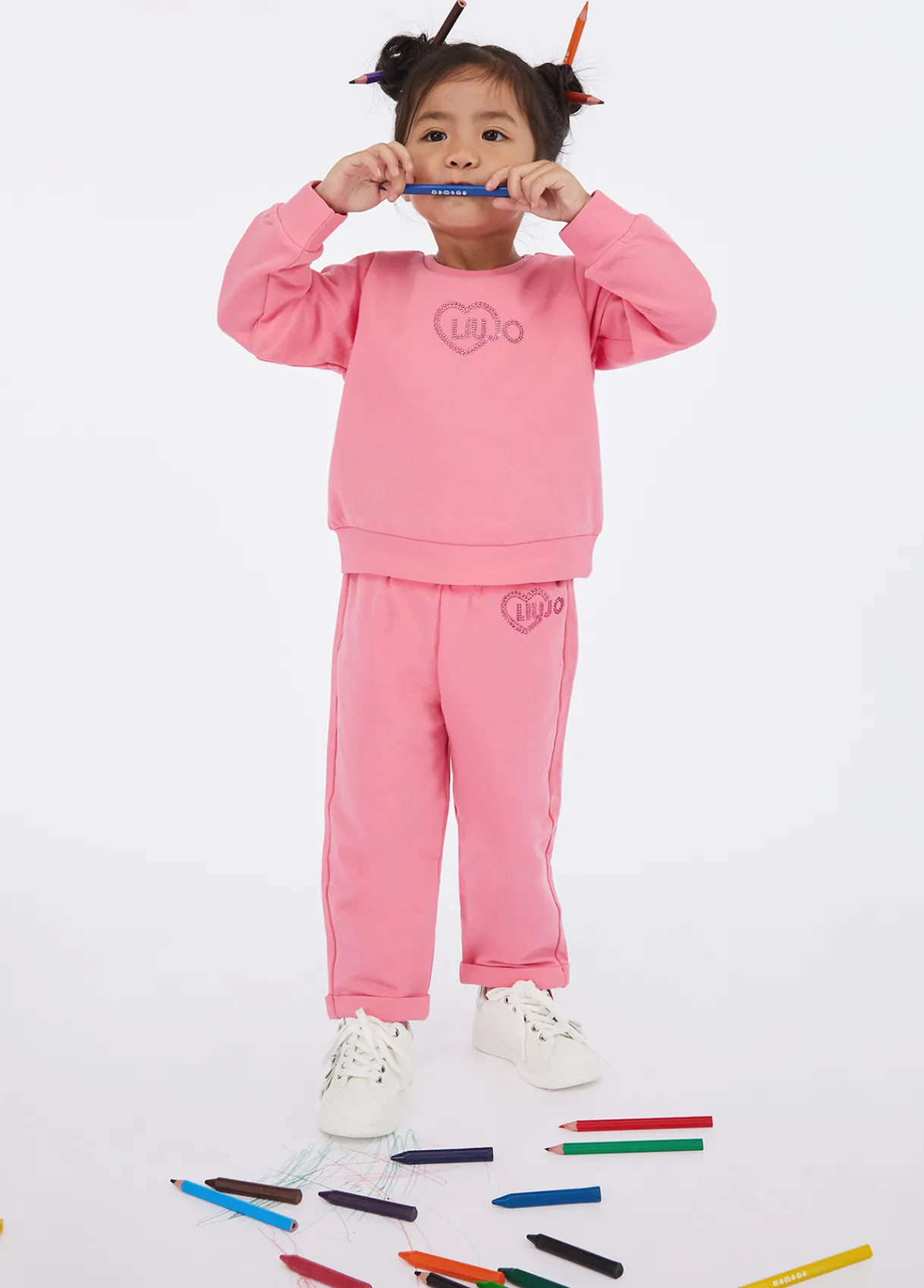 Liu Jo Sweat avec logo et strass|Enfant T-Shirts