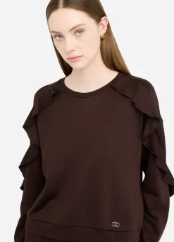 Liu Jo Sweat avec ruches|Femme Sweat-Shirts|Vêtements De Sport