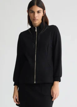 Liu Jo Sweat avec zip et strass|Femme Sweat-Shirts
