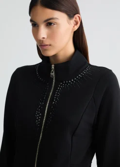 Liu Jo Sweat avec zip et strass|Femme Sweat-Shirts