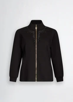Liu Jo Sweat avec zip et strass|Femme Sweat-Shirts
