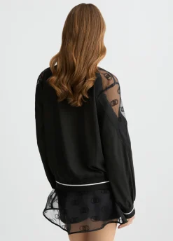 Liu Jo Sweat-shirt avec encolure en V|Femme Sweat-Shirts|Vêtements De Sport
