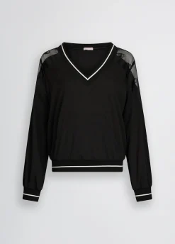 Liu Jo Sweat-shirt avec encolure en V|Femme Sweat-Shirts|Vêtements De Sport