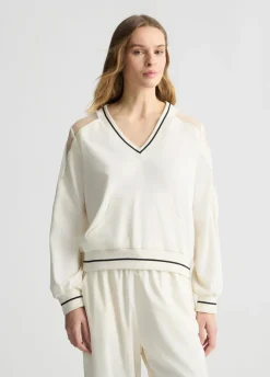 Liu Jo Sweat-shirt avec encolure en V|Femme Sweat-Shirts|Vêtements De Sport