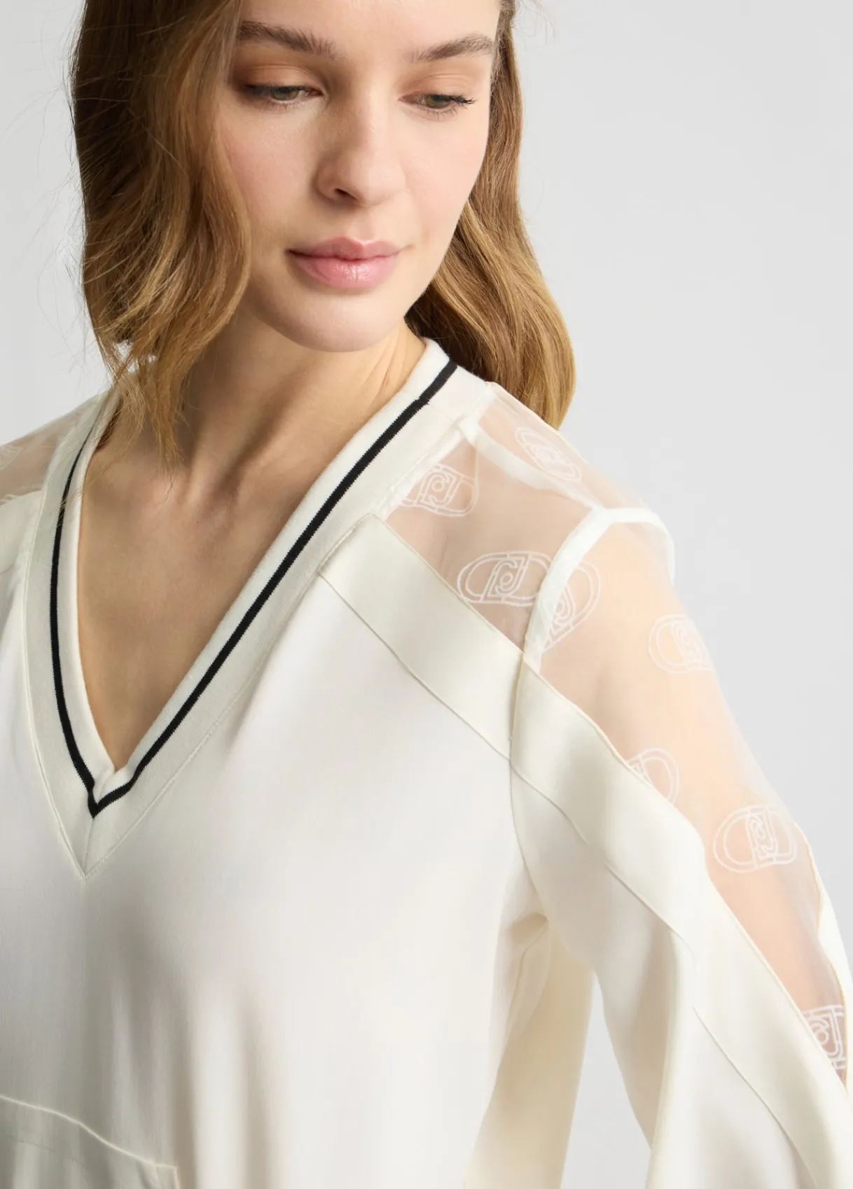 Liu Jo Sweat-shirt avec encolure en V|Femme Sweat-Shirts|Vêtements De Sport