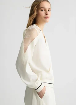 Liu Jo Sweat-shirt avec encolure en V|Femme Sweat-Shirts|Vêtements De Sport